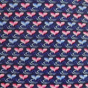Jos. A. Bank Executive Collection NWOT Blue Pink heart silk tie